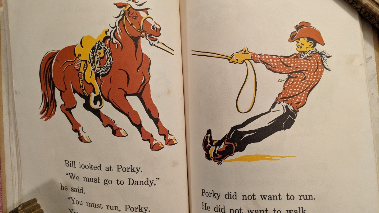 Edna Walker Chandler, COWBOY SAM AND PORKY, Benefic Press, 1961, HB, Acceptable