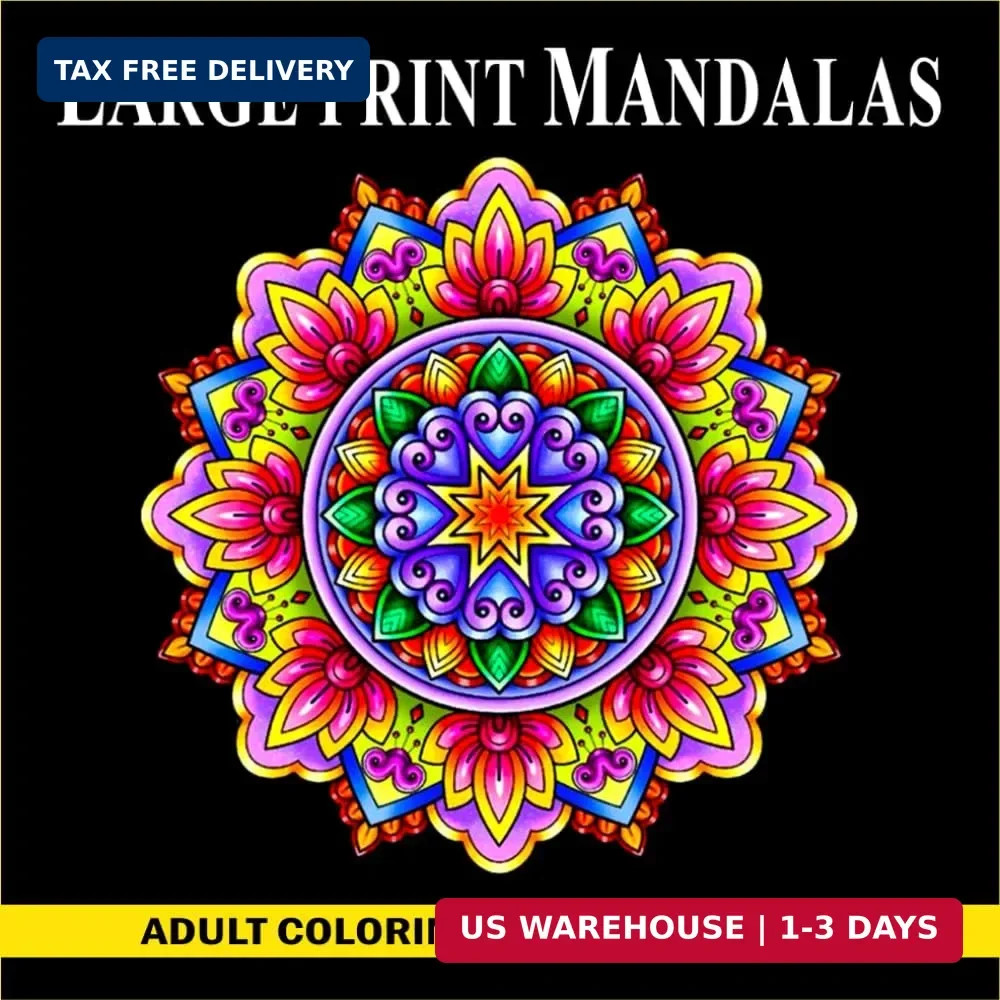 Large Print Mandalas Adult Coloring Book For Women: Relaxing Coloring Book for S