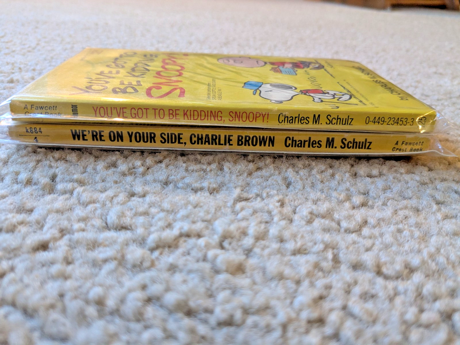 Lot Of 2 Peanuts Charlie Brown Vintage Books by Charles M Schulz 1960s & 1970s