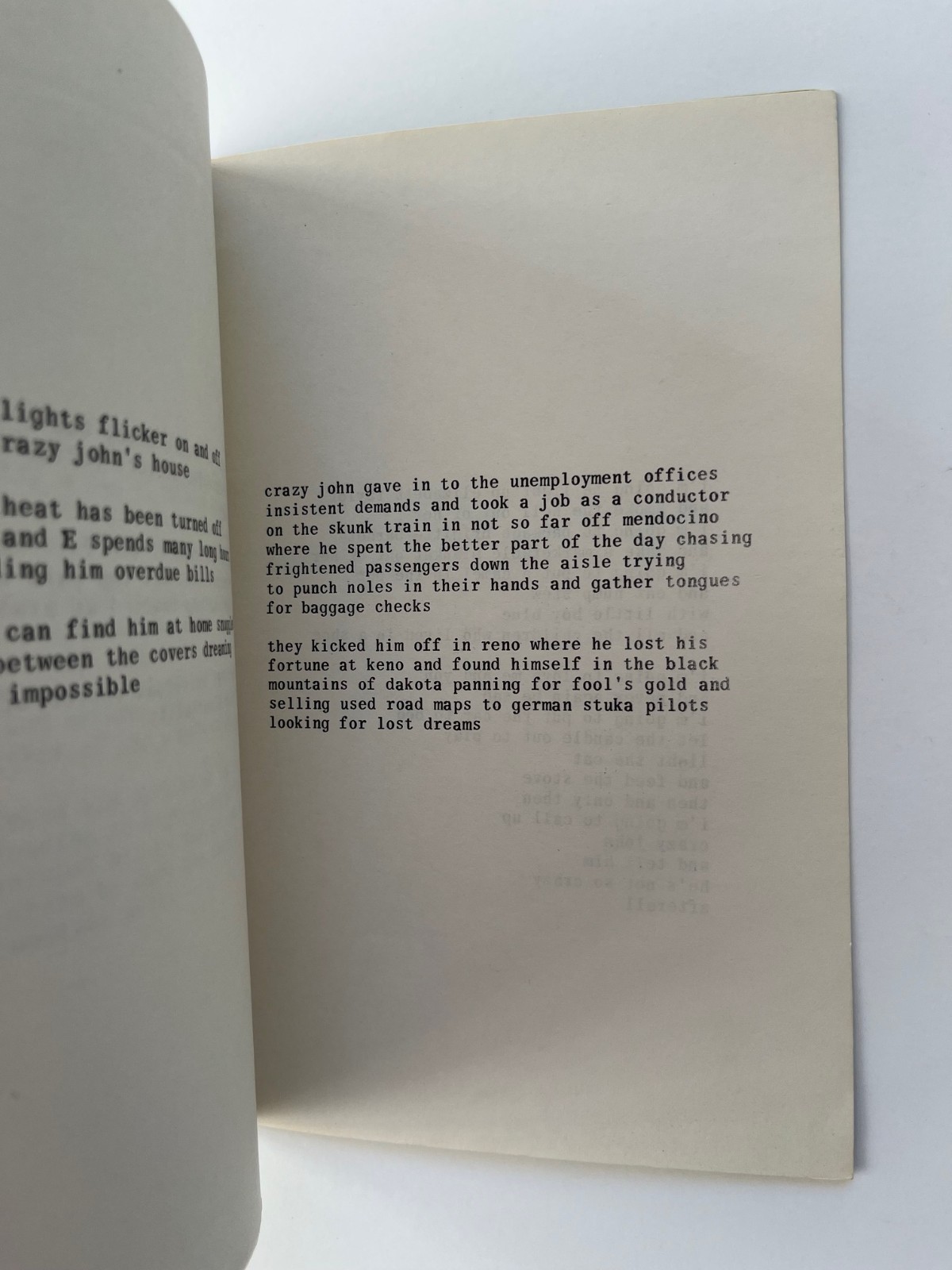 A.D. Winans ~ SIGNED ~ CRAZY JOHN Poems ~ 1972, 1st, Grande Ronde Press
