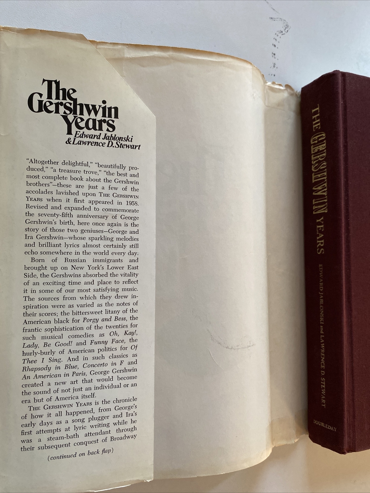 The Gershwin Years by Lawrence Stewart Edward Jablonski 1973 Hardcover Revised
