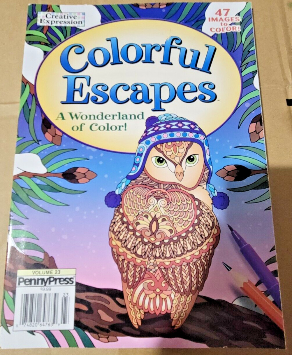 COLORFUL ESCAPES -A Wonderland of Color! Vol. 23 – Adult Coloring Book- 47 Pages