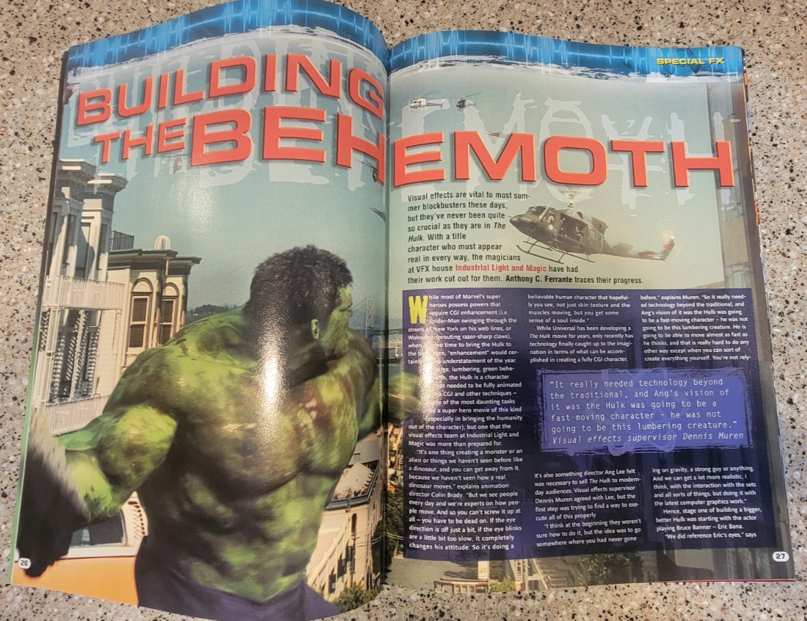 Hulk The Official Movie Souvenir Magazine #1B (Jun 2003, Titan Mag) Marvel