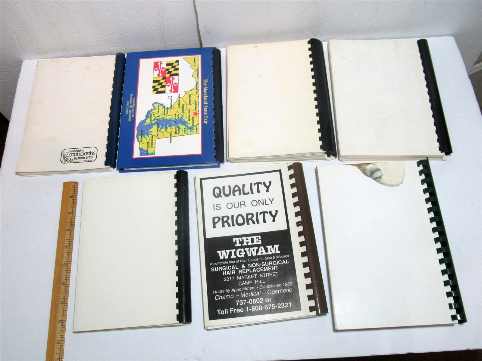 Lot 7 Vtg Community Charity Museum Spiral Cookbooks Cherished Recipes