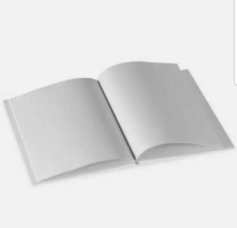 Ashley Hardcover Blank Book – 28 Pages – Plain – White Cover – 1each