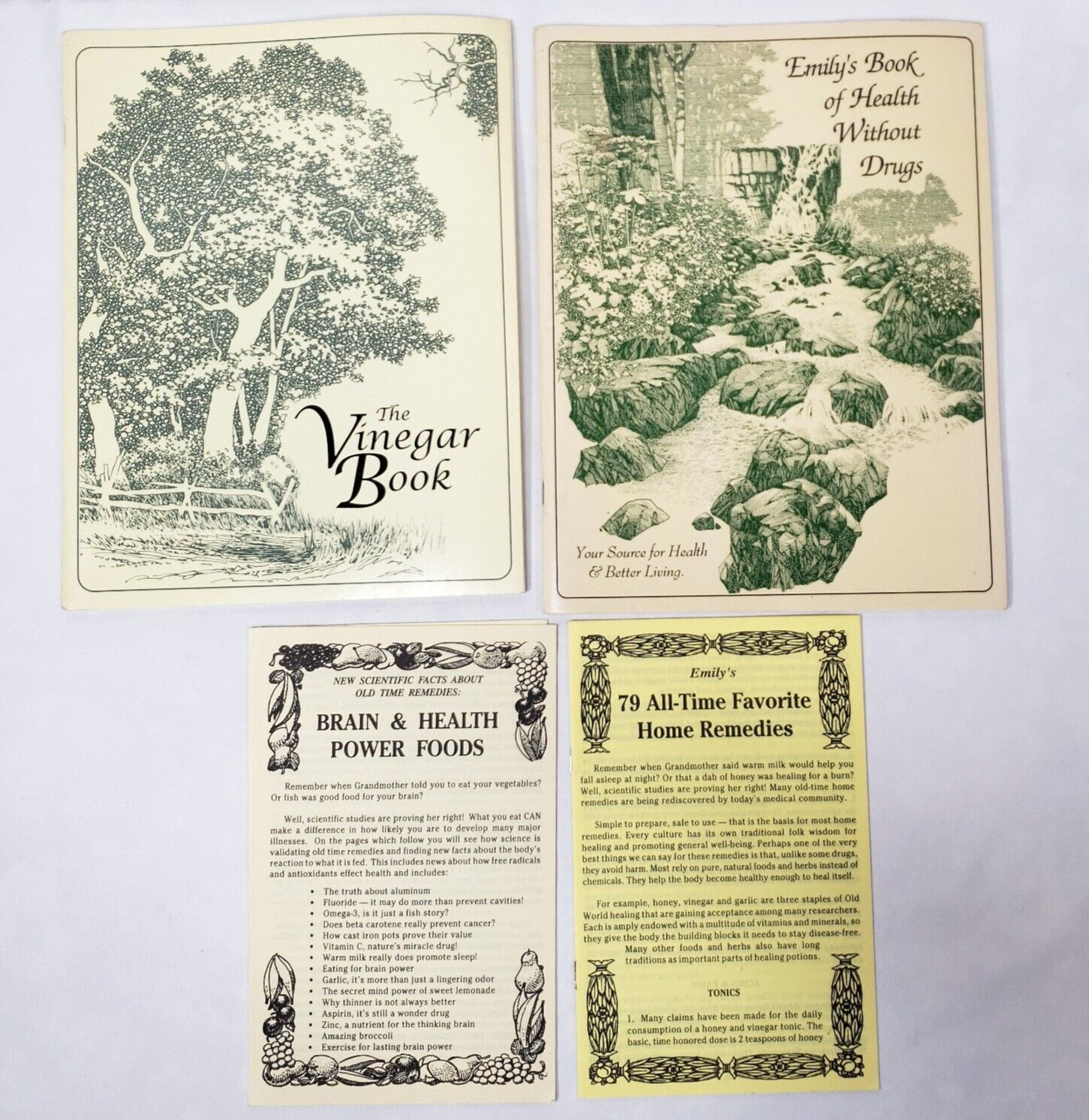 Emily Thacker Health Without Drugs Booklets Lot Vinegar Natural Remedies Cures
