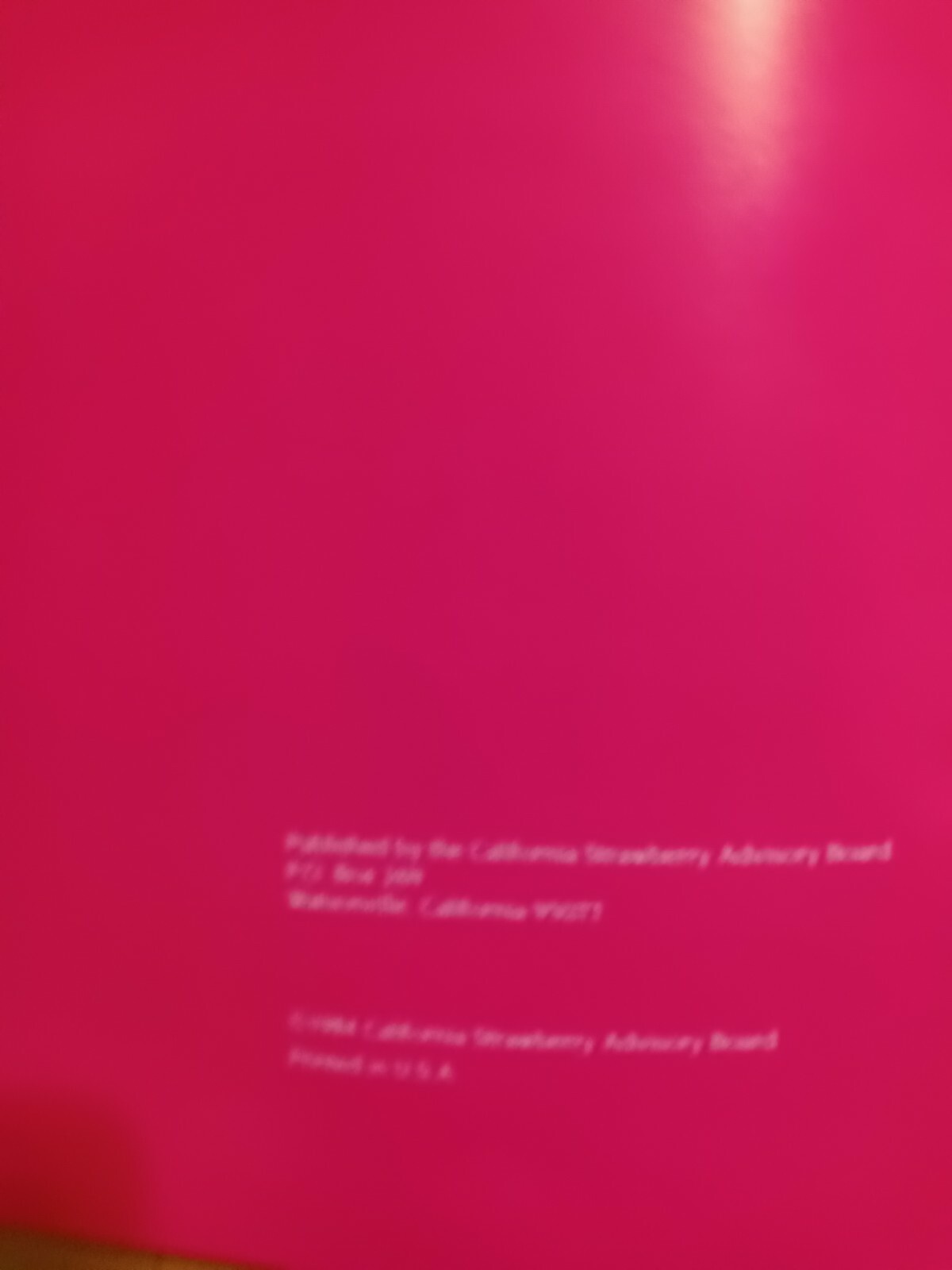 Recipe Booklet Strawberry Sweeties Delicious Desserts Frozen Strawberries 11pp