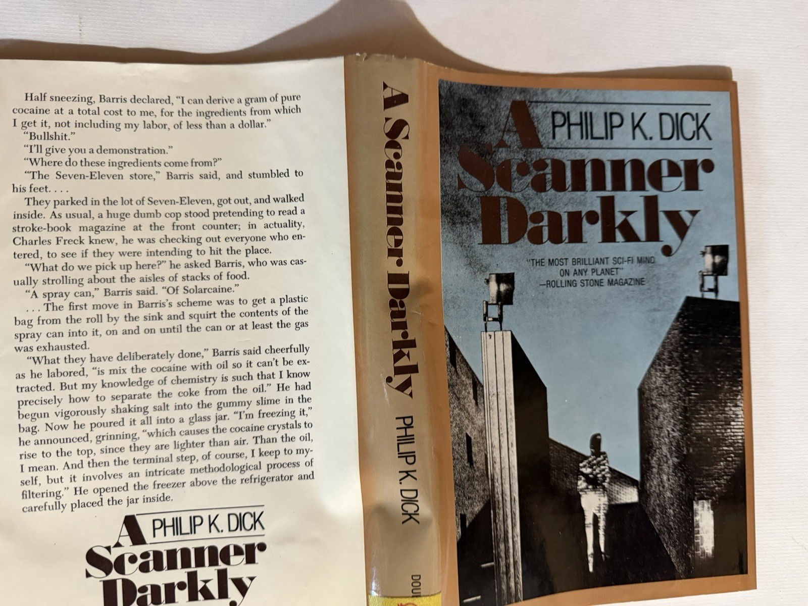 P K Dick A Scanner Darkly 1st ed 1st printing Doubleday 1977 Ex-Library VG