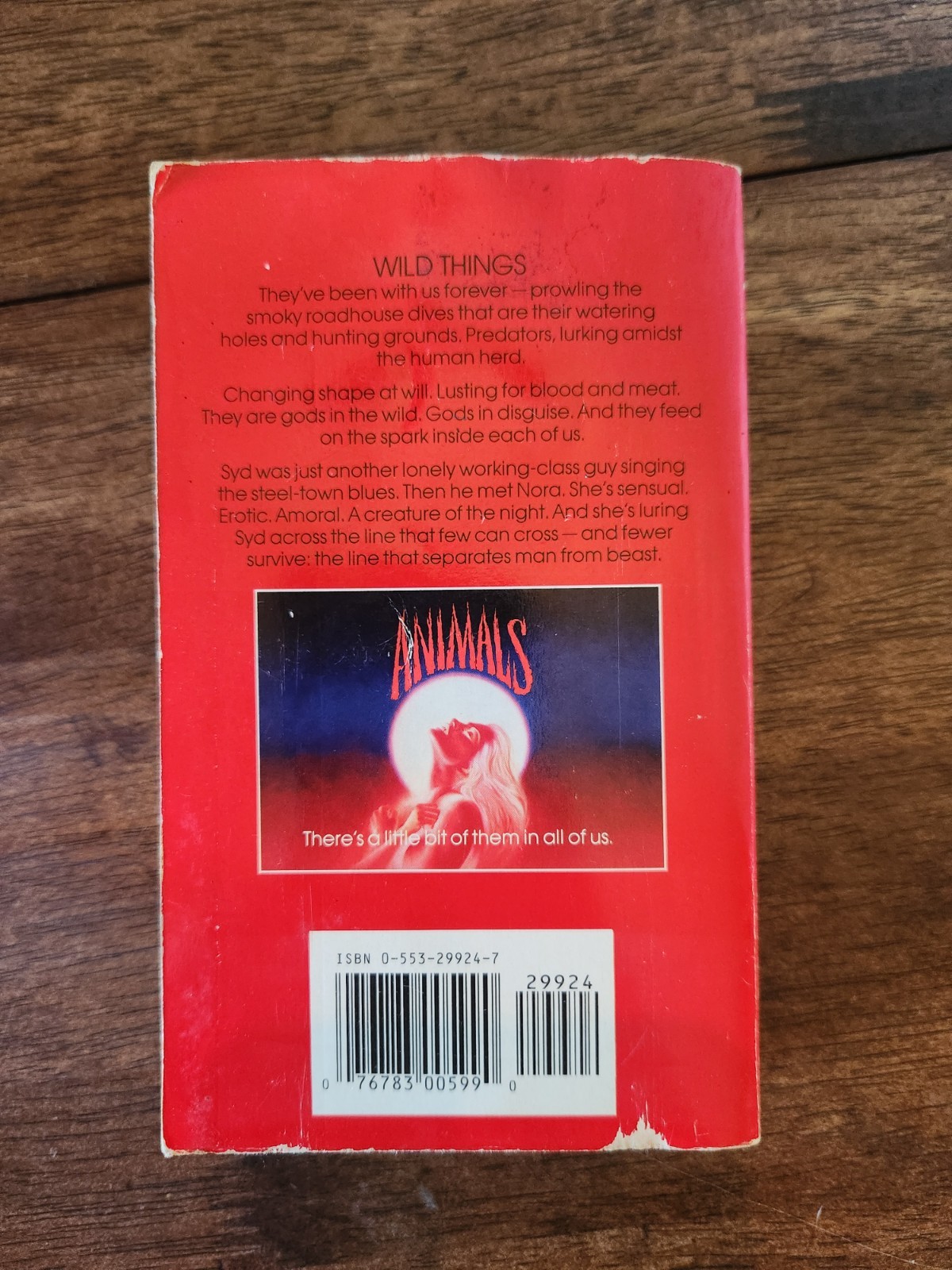 ANIMALS by John Skipp & Craig Spector 1993 Horror Paperback Bantam Books