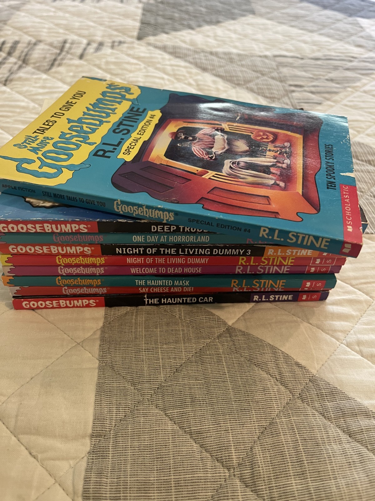 Goosebumps Books Lot of 8 – One 1990s, others from 2000s RL Stine Not Numbered
