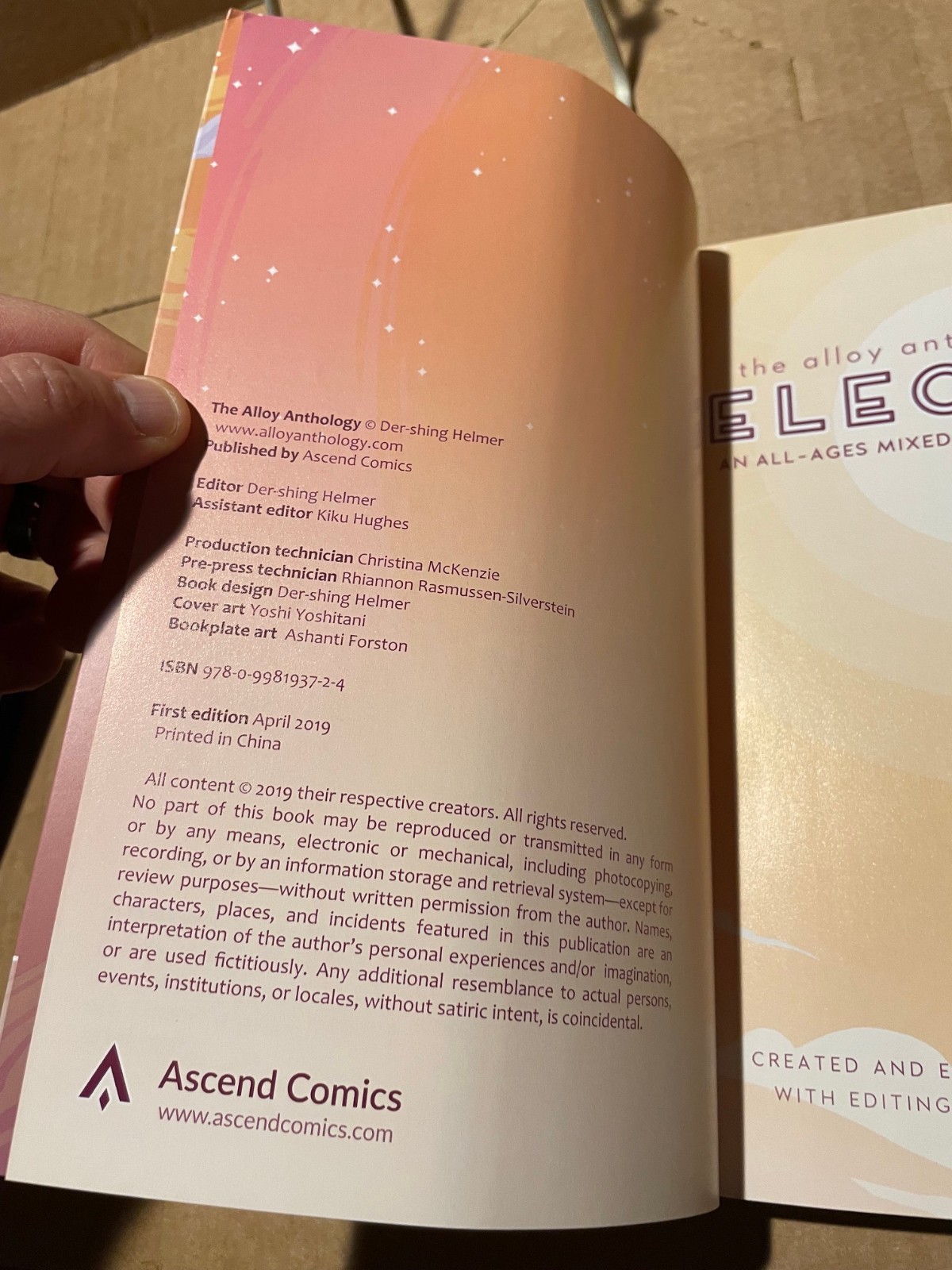 ELECTRUM GN 2019 ALL AGES MIXED RACE COMIC ANTHOLOGY ASCEND COMICS GRAPHIC NOVEL