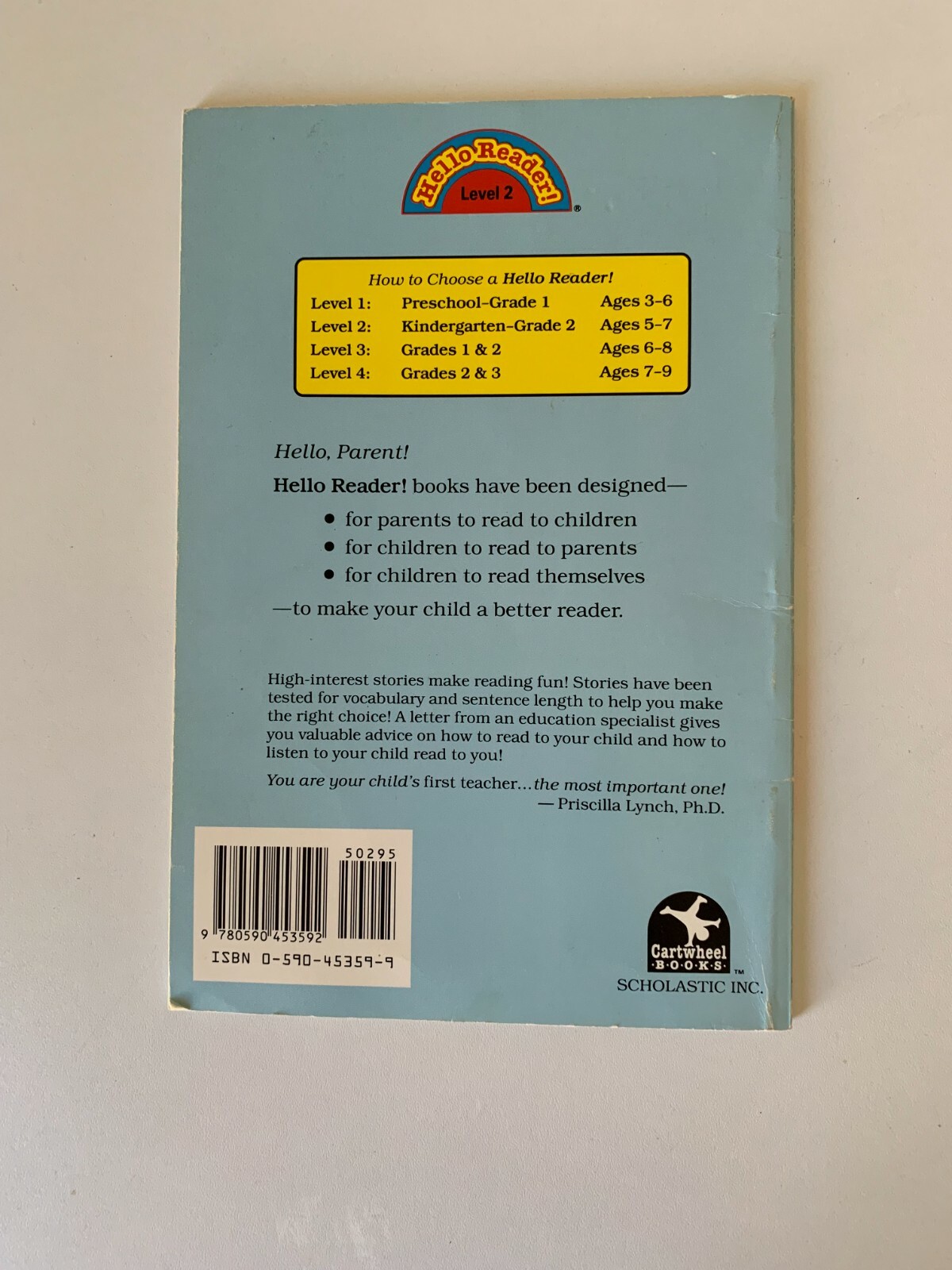 The Wrong-Way Rabbit (Hello Reader Level 2) by Teddy Slater (PB 1993) book
