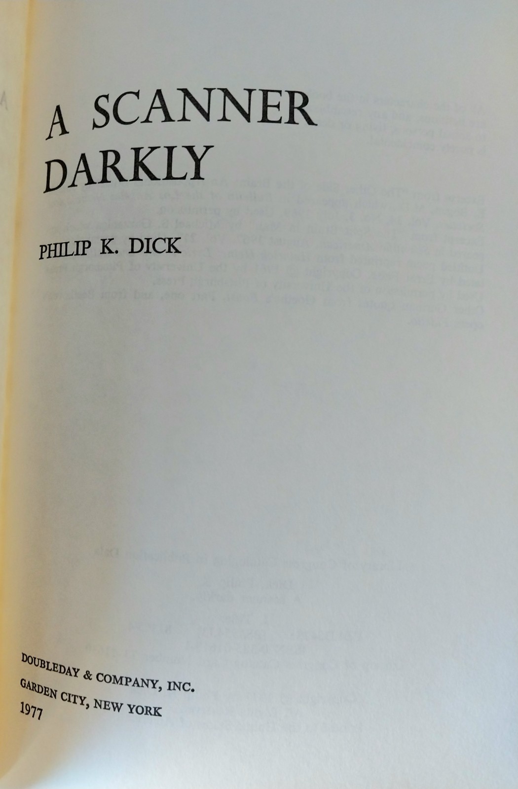 Philip K. Dick – A Scanner Darkly