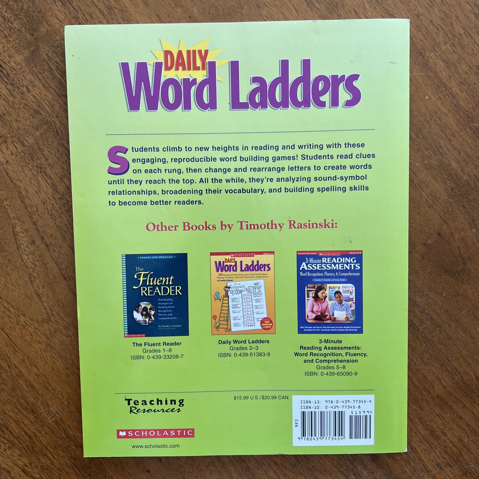 Daily Word Ladders Ser.: Daily Word Ladders: Grades 4-6 : 100 Reproducible Word