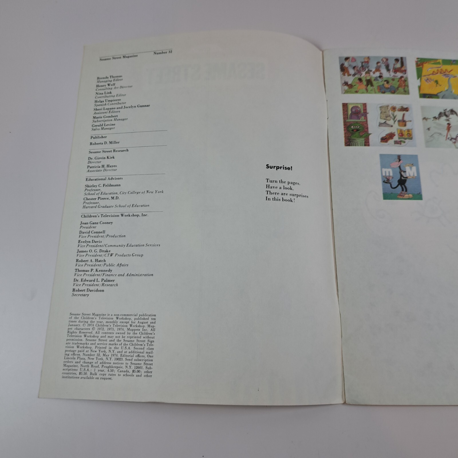Vintage CTW SESAME STREET Magazine Activities May 1974 Unused