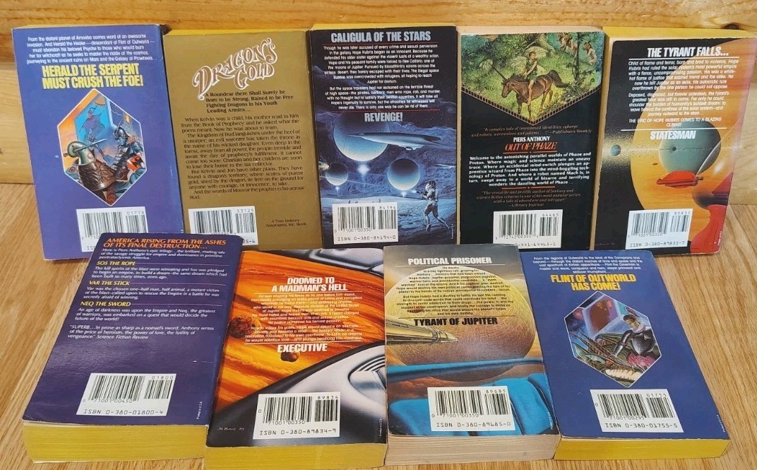 HUGE LOT OF 80+ PIERS ANTHONY BOOKS VINTAGE SCIENCE FICTION FANTASY NOVELS