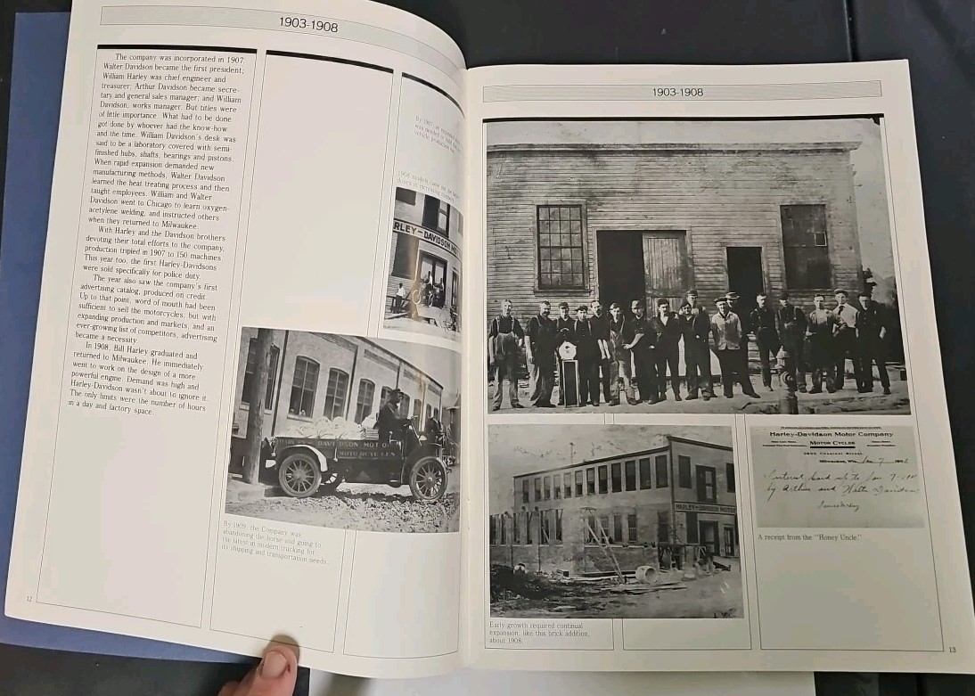 The Harley Davidson Story Soft Cover Book 8.5×11 76 Pages VTG