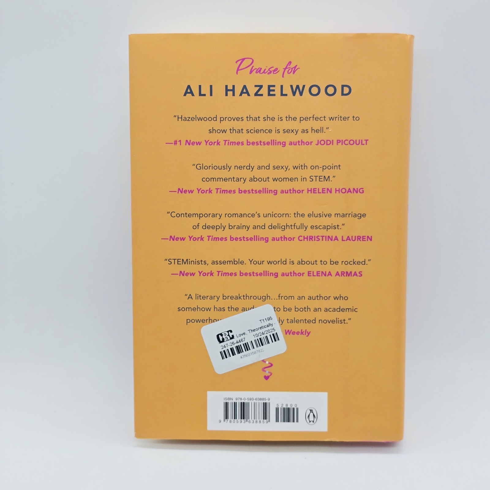 Love, Theoretically by Ali Hazelwood (2023, Hardcover)