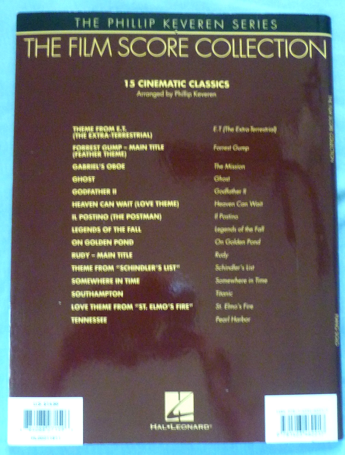 PHILLIP KEVEREN SERIES FILM SCORE COLLECTION, PIANO SOLO, 15 SONGS/56 PAGES