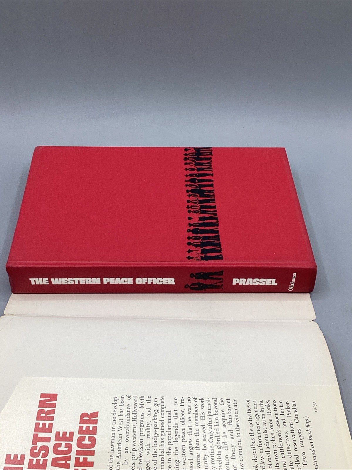 The Western Peace Officer, Frank Richard Prassel, 1972, 1st Ed., Old West, HCDJ