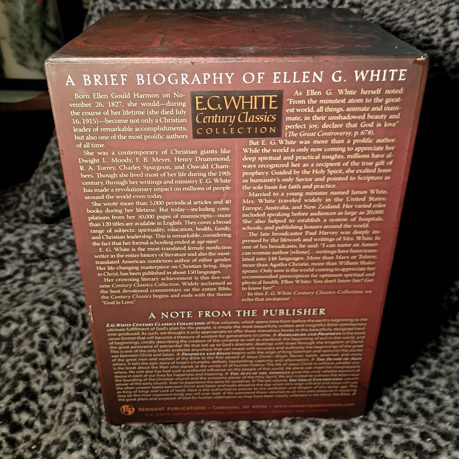 E. G. White Century Classics Collection 5-Book Box Set Religious Texts Very Good