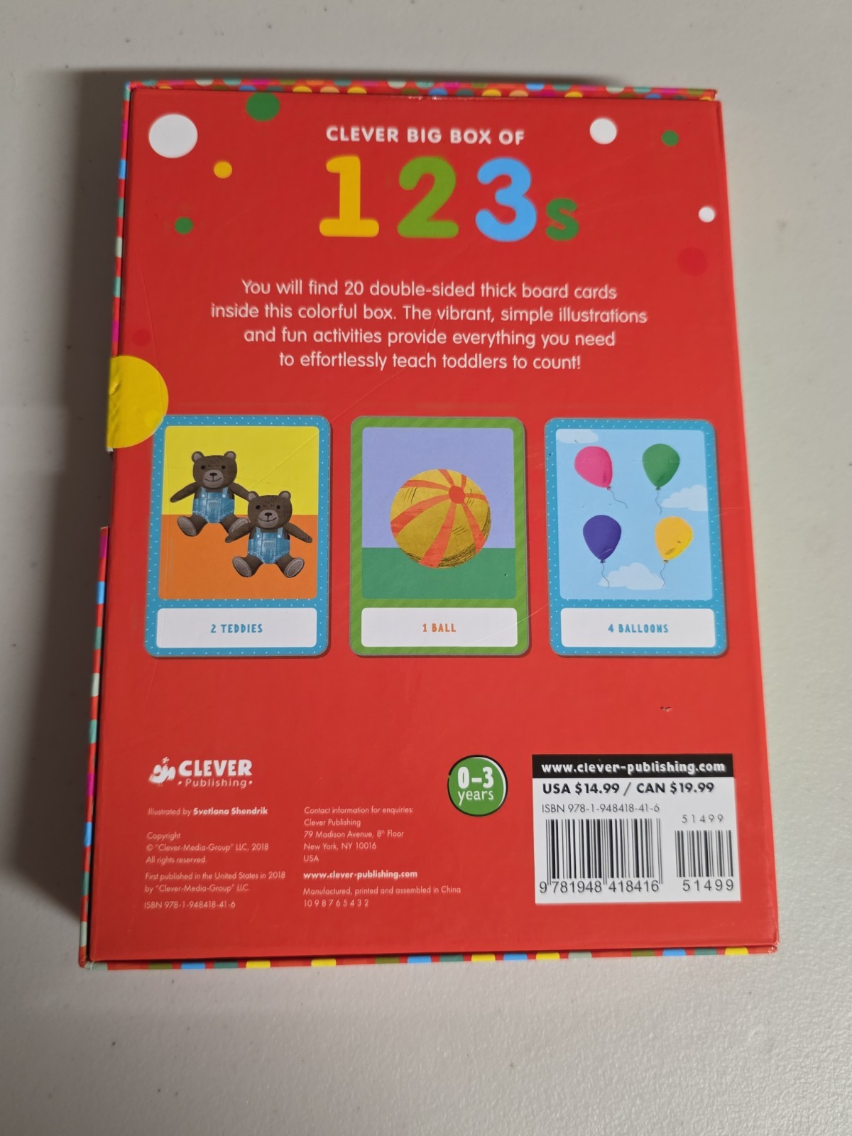 123s : Memory Flash Cards by Clever Publishing (2018, Cards,Flash Cards)
