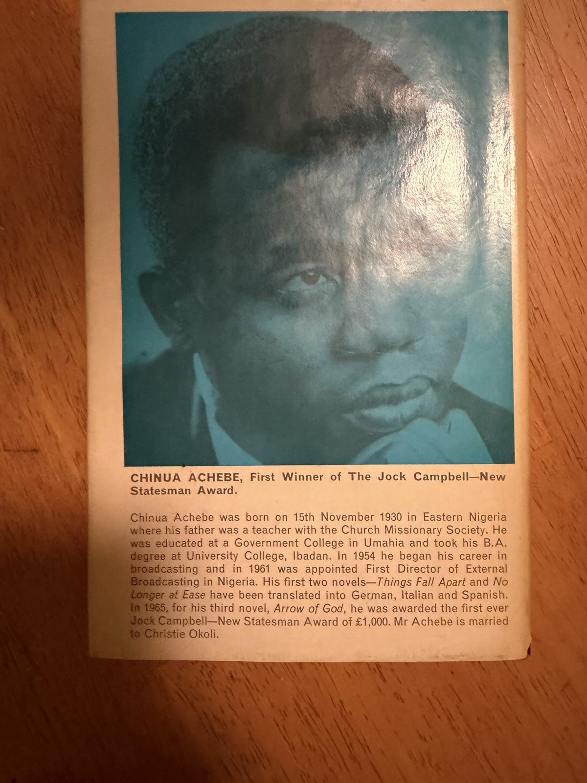 1st Edition A Man Of The People by Chinua Achebe, 1966, Hardcover