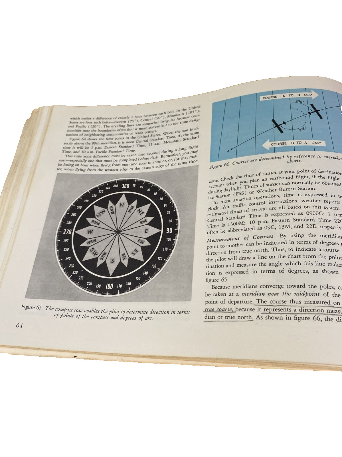 1965 Private Pilots Handbook AC 61-23 Aeronautical Knowledge 174 Pages Pre-owned