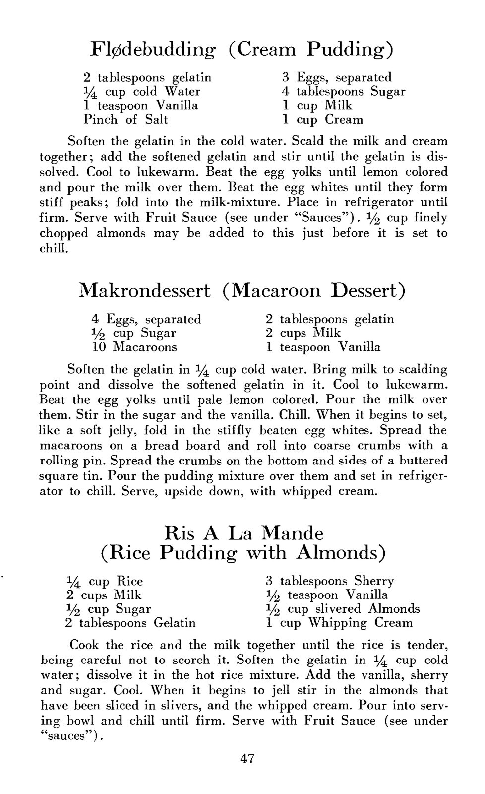 1900 Danish Cook Book 62 Pages