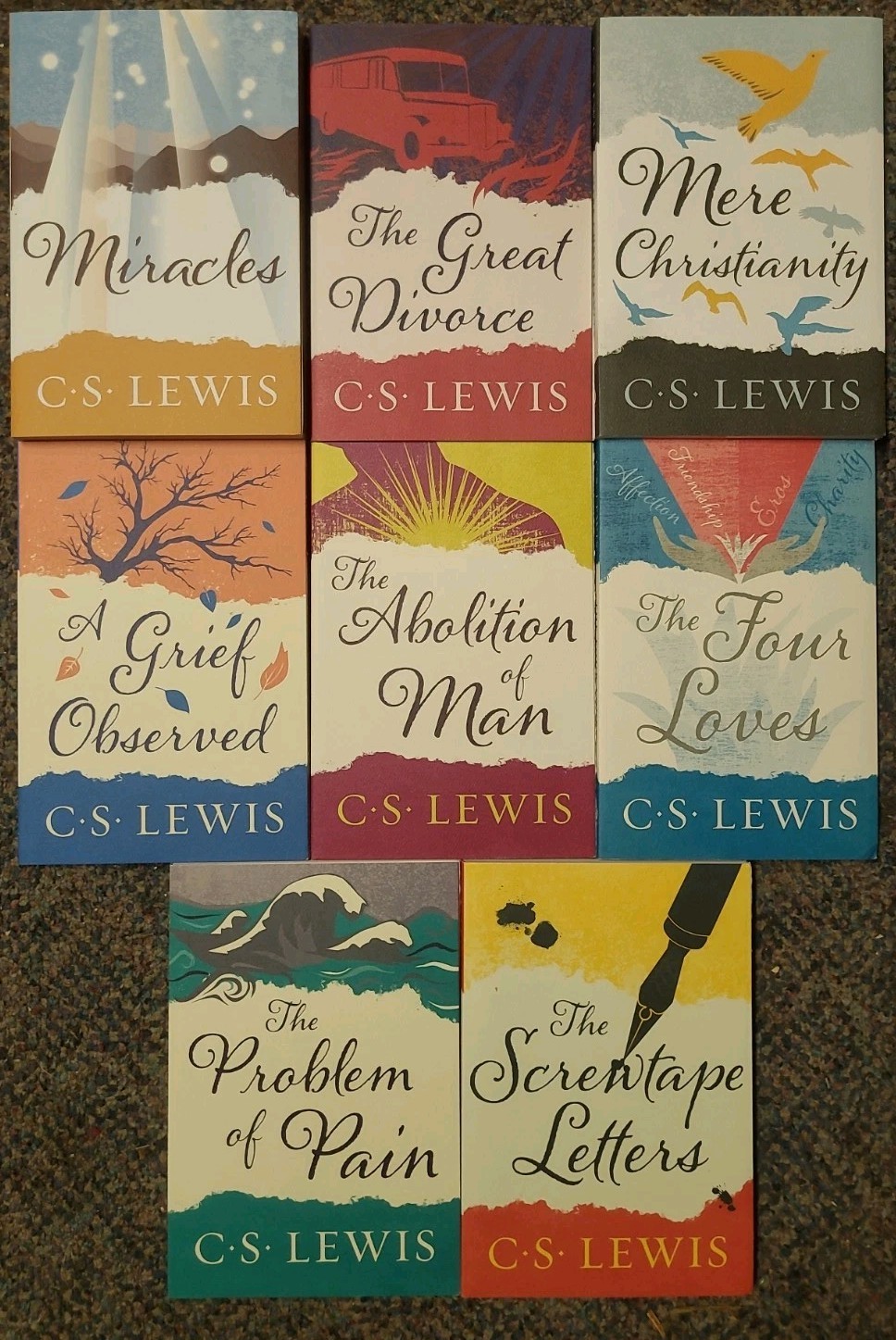 C.S. Lewis Signature 8-Book Paperback Collection Complete Set Classics Harper