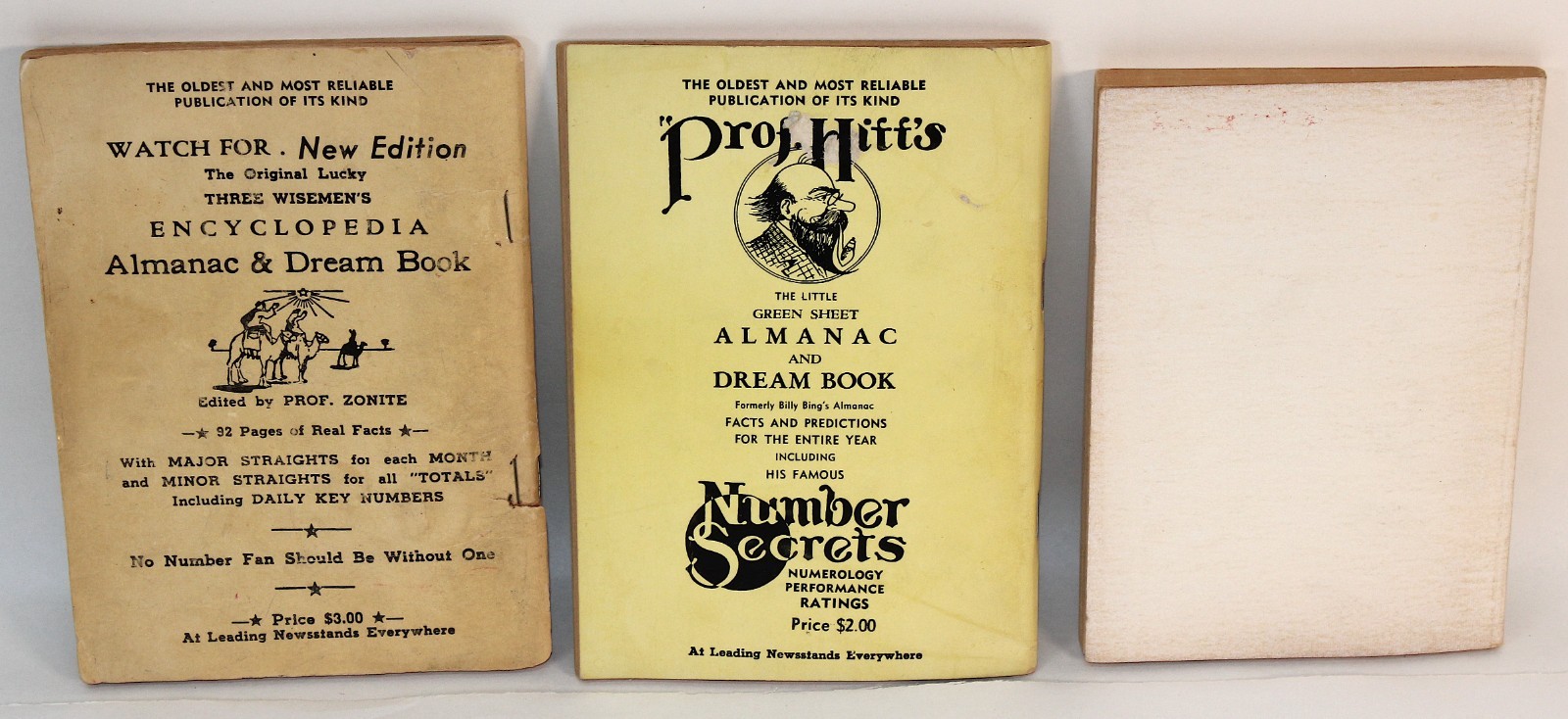 3 Rare 60’s Dream Numerology Books • LUCKY WIN, RED DEVIL & THREE WISE MEN