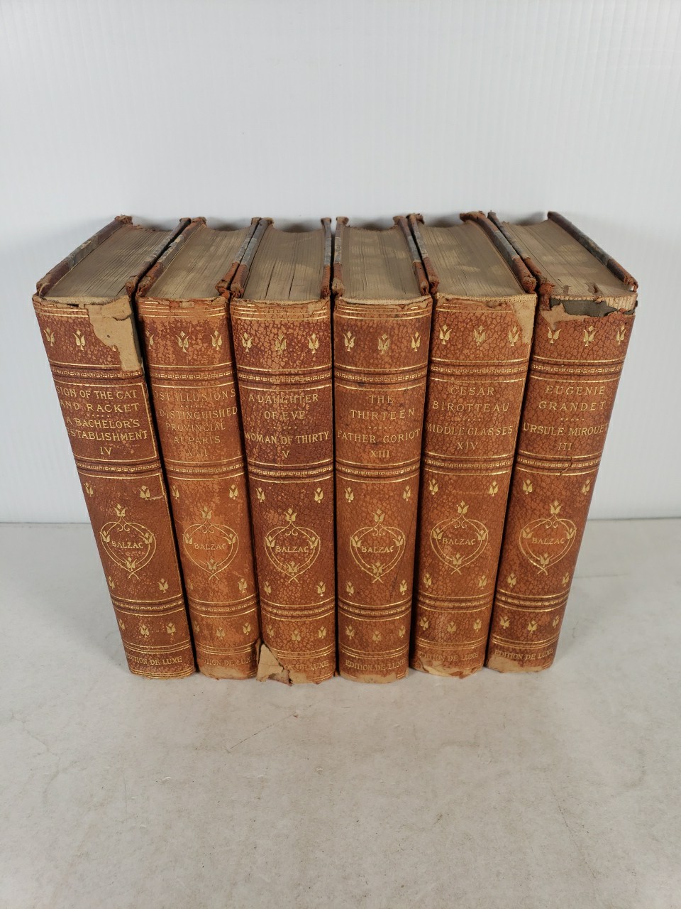 The Works of Honore De Balzac 6 Volumes-3, 4, 5, 8, 13, 14 (1901 Edition de Luxe