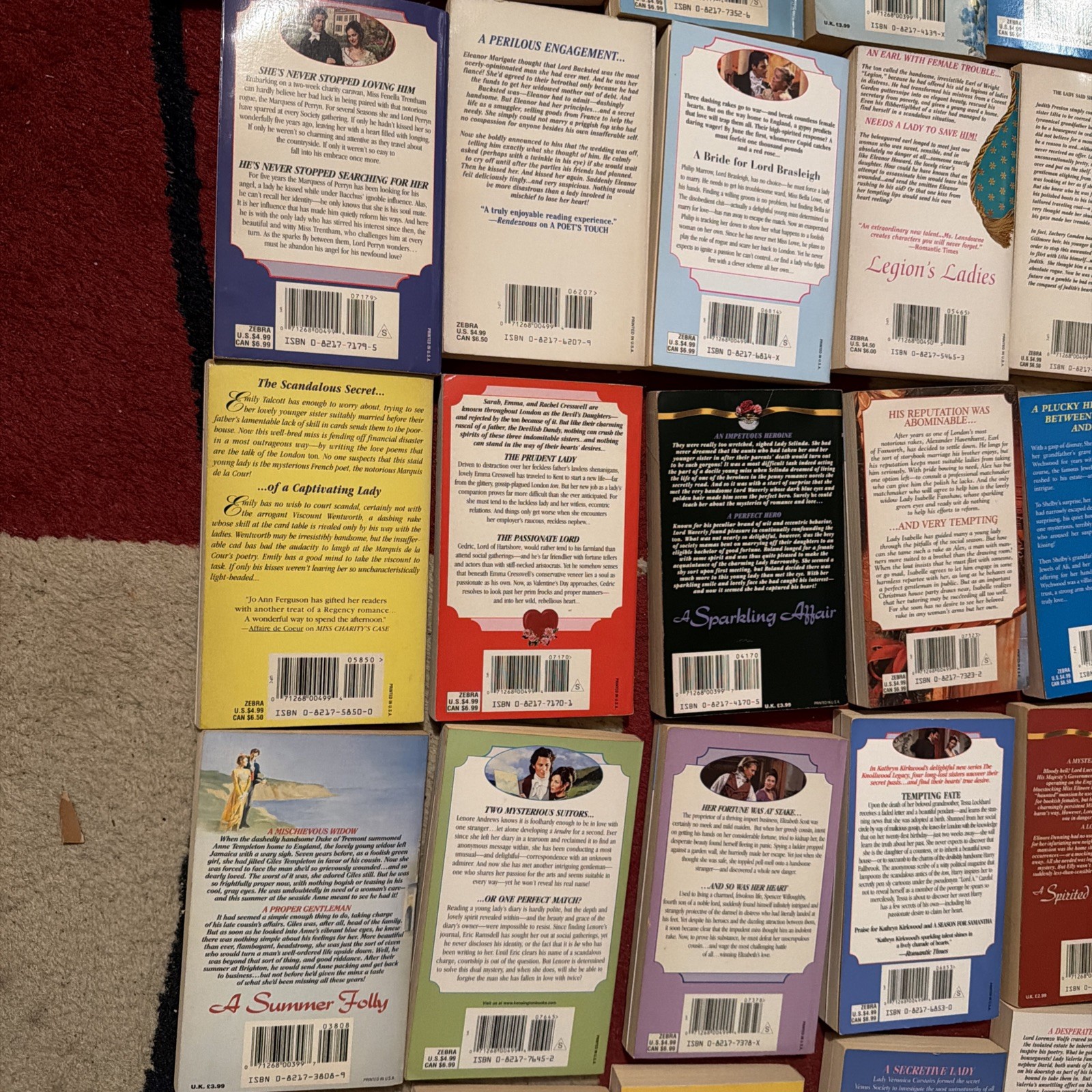 Lot Of 39 Zebra Regency Romance Books Paperbacks Vintage Novels 1990’s-2000’s VG