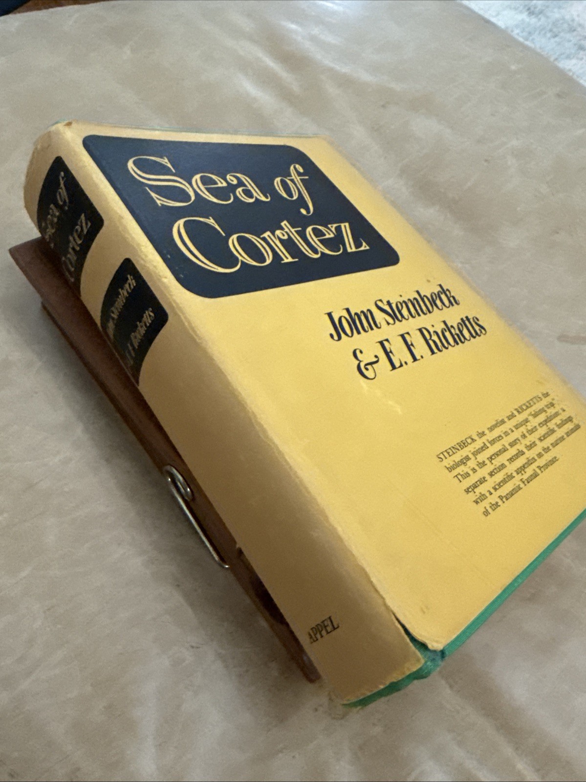 1971 THE SEA OF CORTEZ: JOURNAL OF TRAVEL/RESEARCH, Steinbeck, Ricketts HCDJ