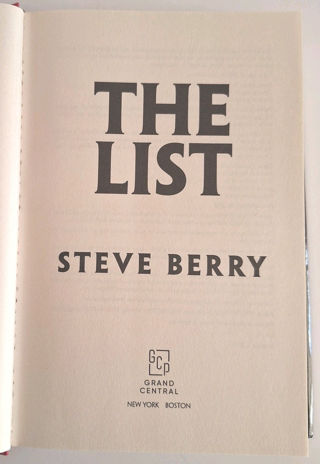 List by Steve Berry (2025, Hardcover)