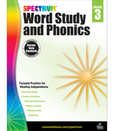 Spectrum Word Study and Phonics, Grade 3 – Paperback By Spectrum – GOOD