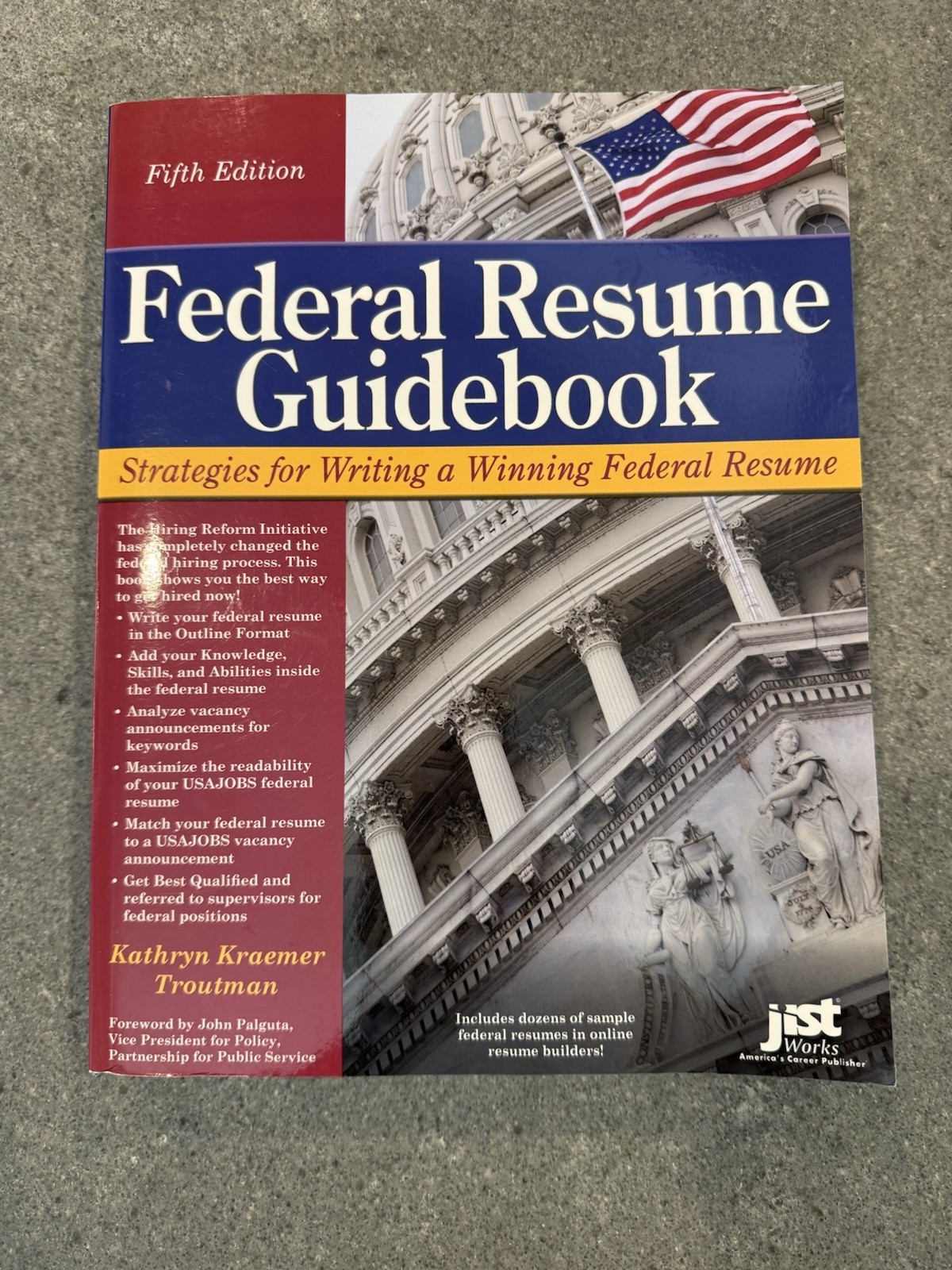 Federal Resume Guidebook 5th Edition Troutman w/ CD USAJOBS Government Resume
