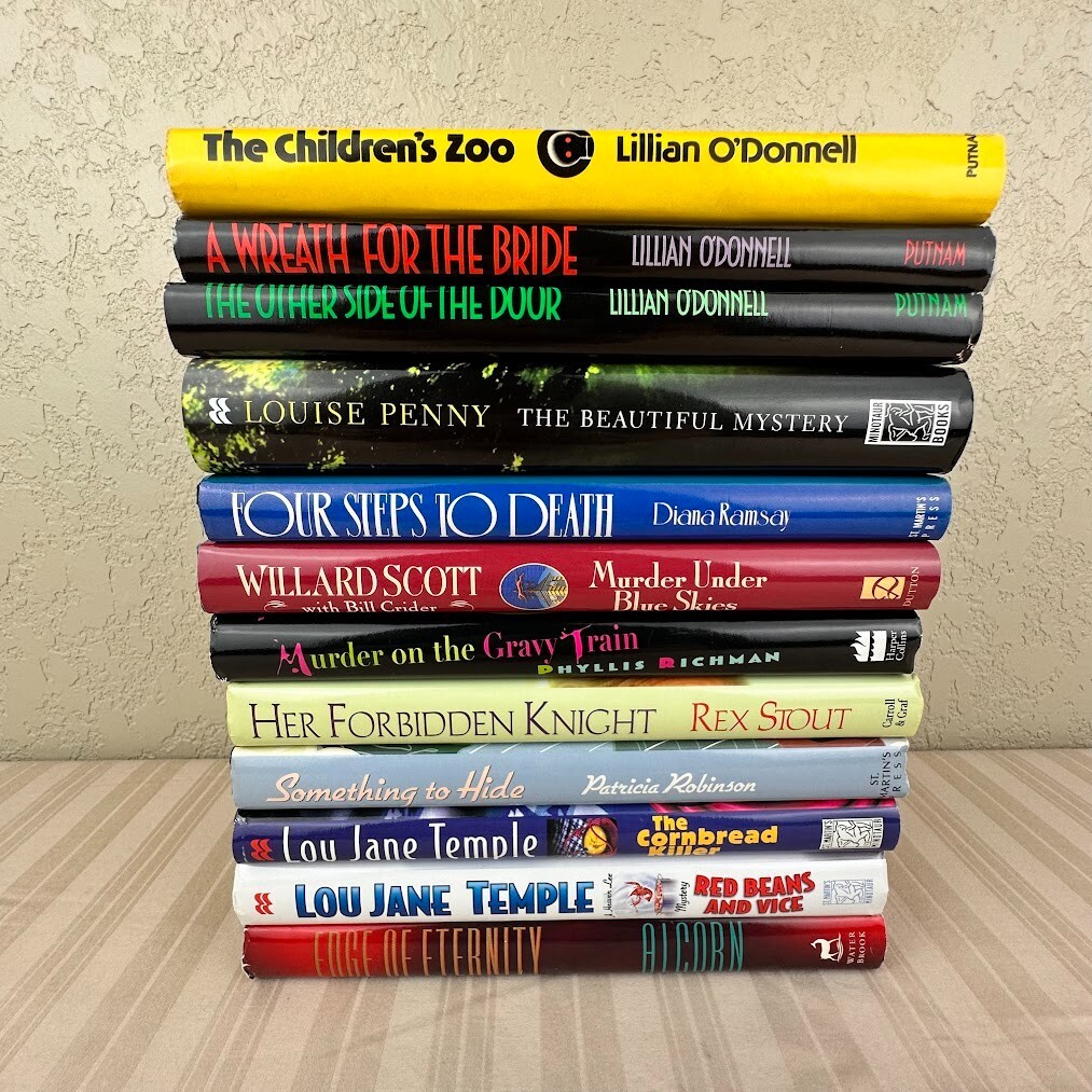 12x Hardcover Novels Multiple Titles & Authors Murder, Mystery, Thriller, Romanc