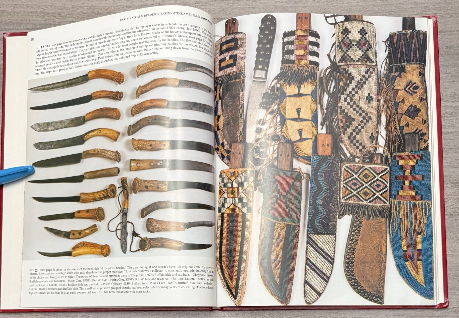 SIGNED Rare Early Knives & Beaded Sheaths of the American Frontier John Baldwin