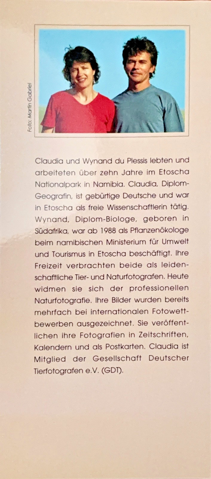 Claudia & Wynand du Plessis @ Etoscha @ Rythmen einer Afrikanischen Wildnis 2003