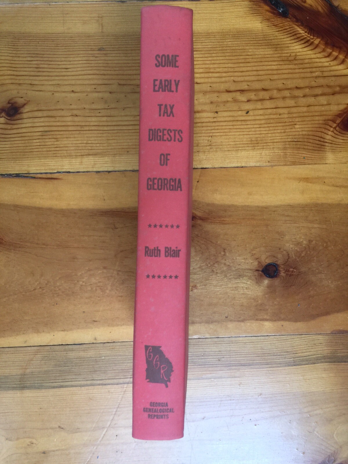 Early Tax Records of Georgia 1926 174 Pages Hard Back Book