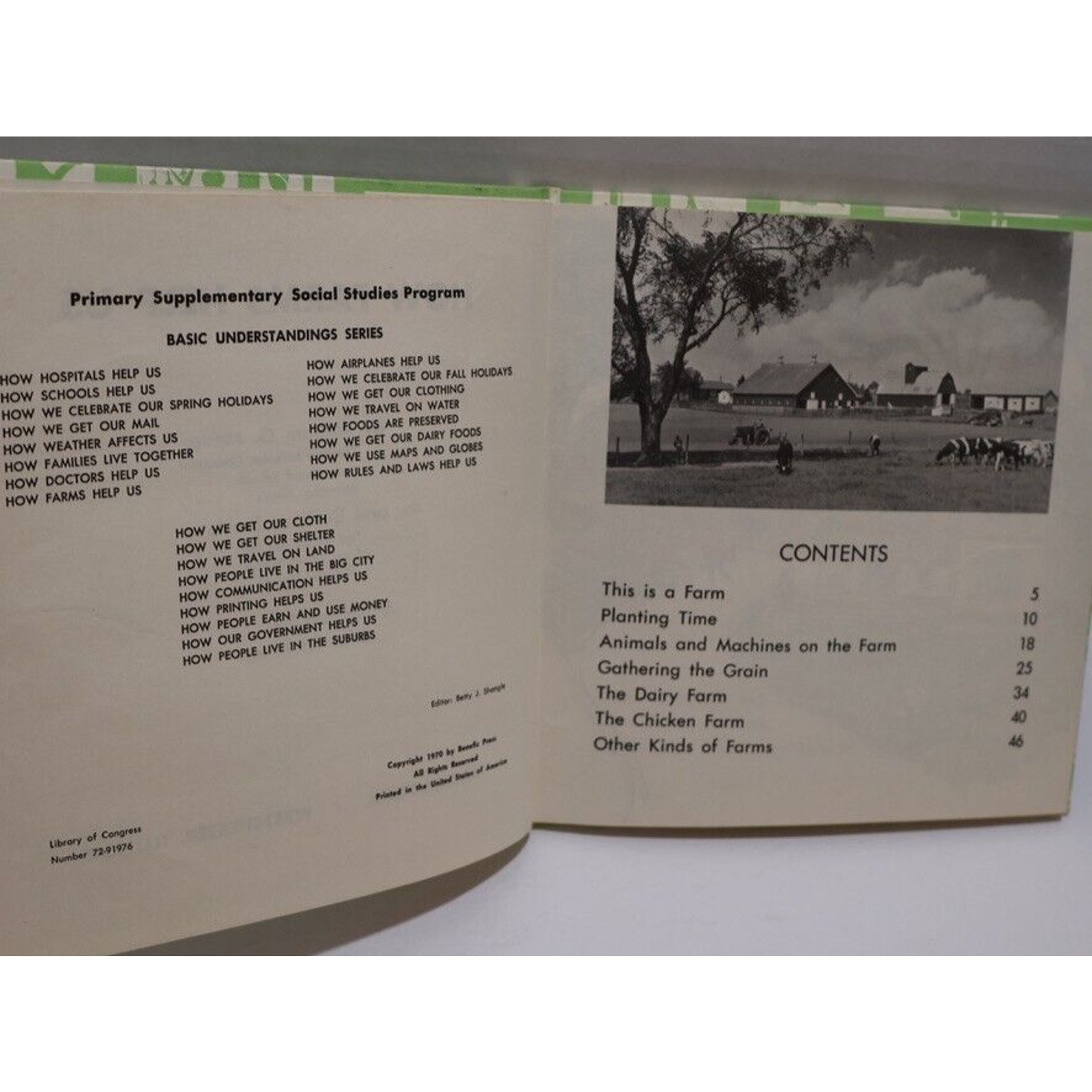 Benefic Press How Series Books Lot Of 3 Families Farm Map Vintage 1960s