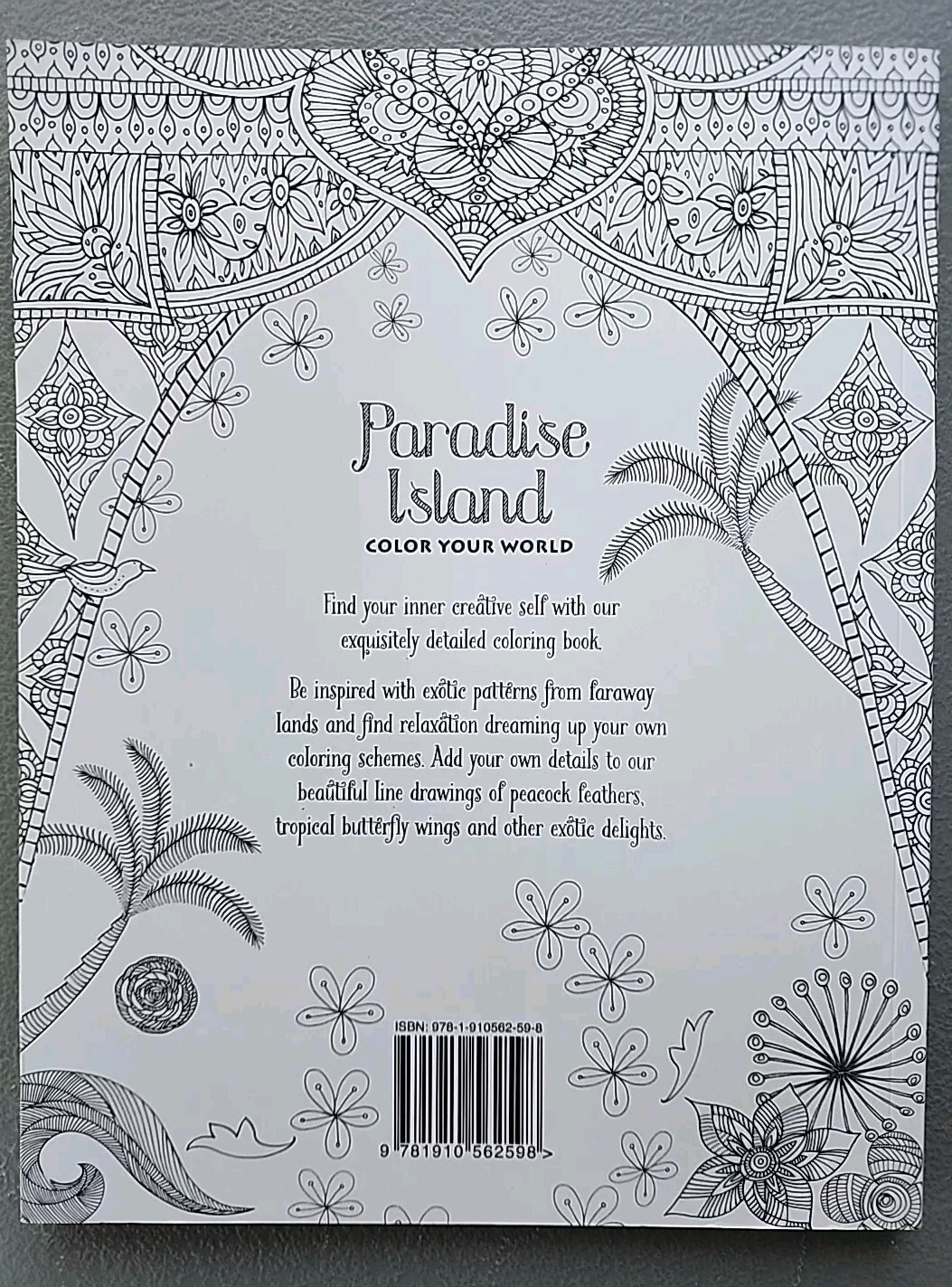 Paradise Island Color Your World Coloring Book Jane Heyes T10 New