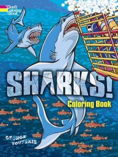 Sharks Coloring Book (Dover Nature Coloring Book) – Paperback – VERY GOOD