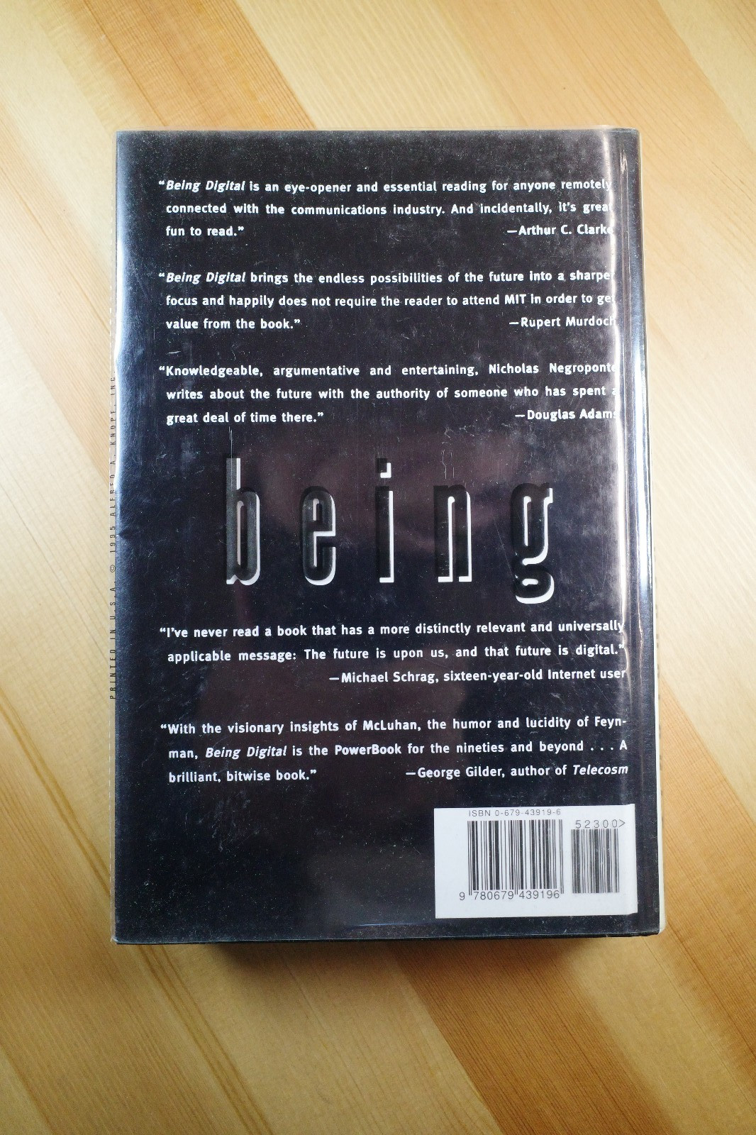 Being Digital – Hardcover By Negroponte, Nicholas – GOOD