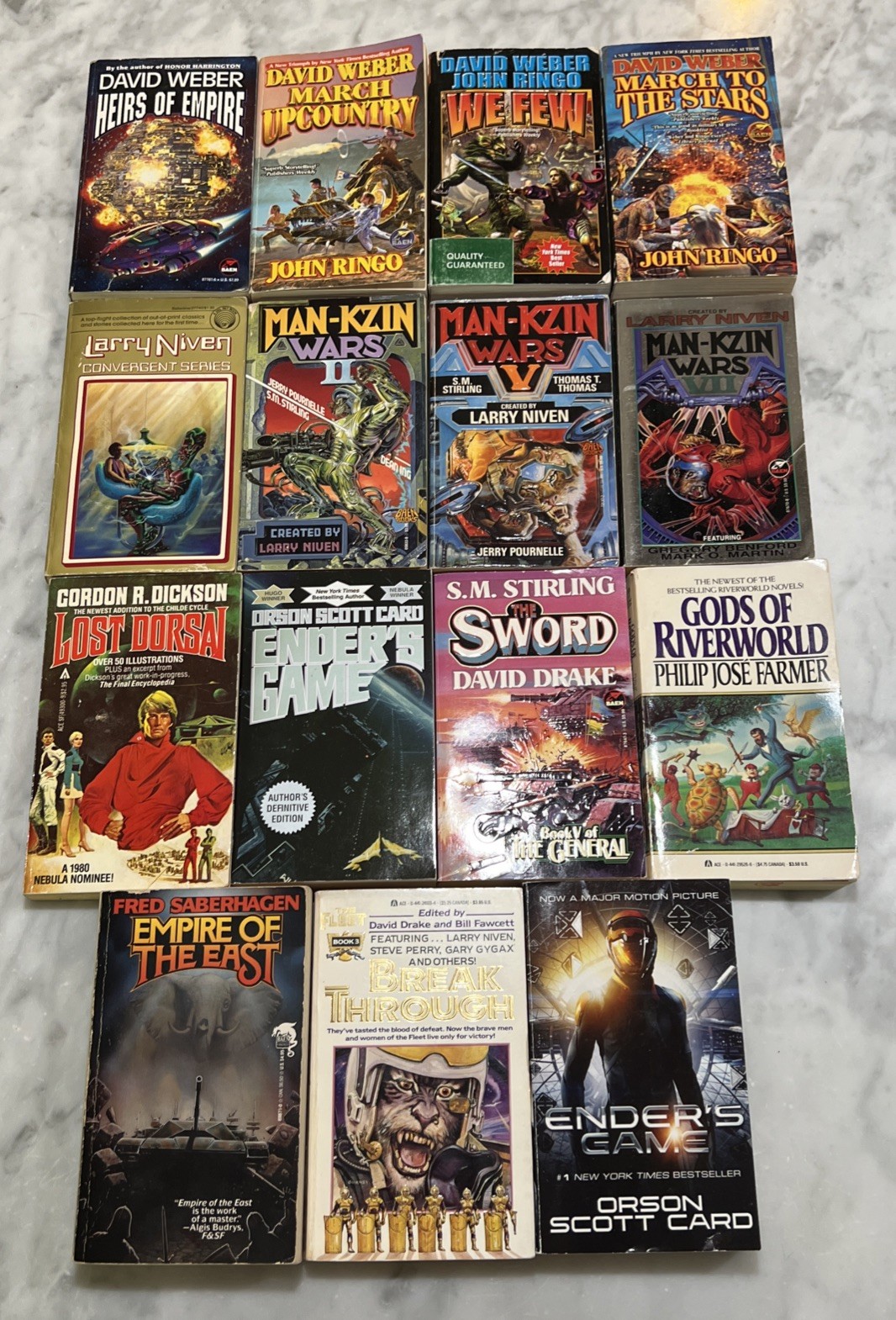 Vintage Science Fiction Paperbacks Lot 15 70’s-2000s Weber Niven Saberhagen Misc
