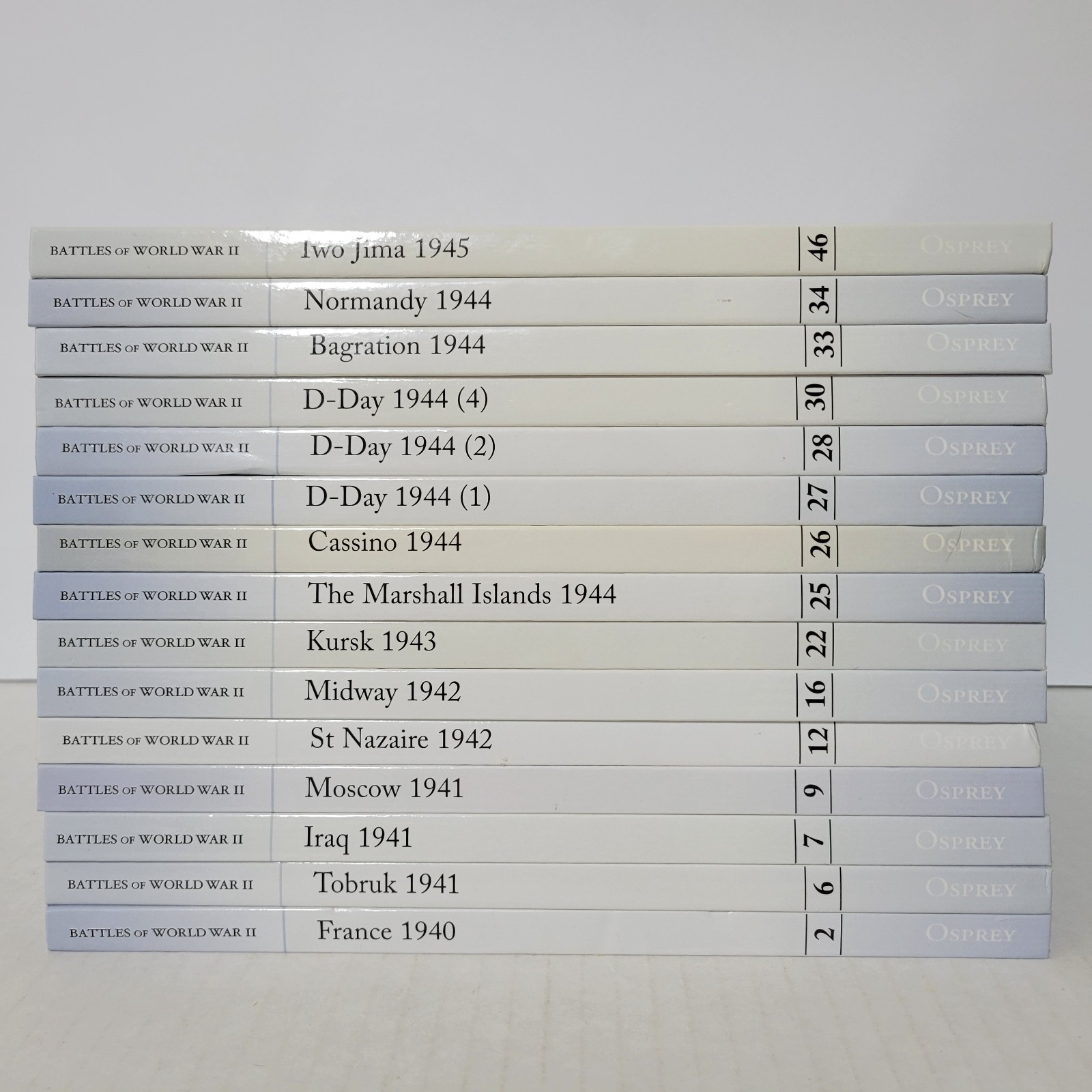 Lot of 15 Osprey Battles of World War II Hardcover Books Illustrated Campaigns