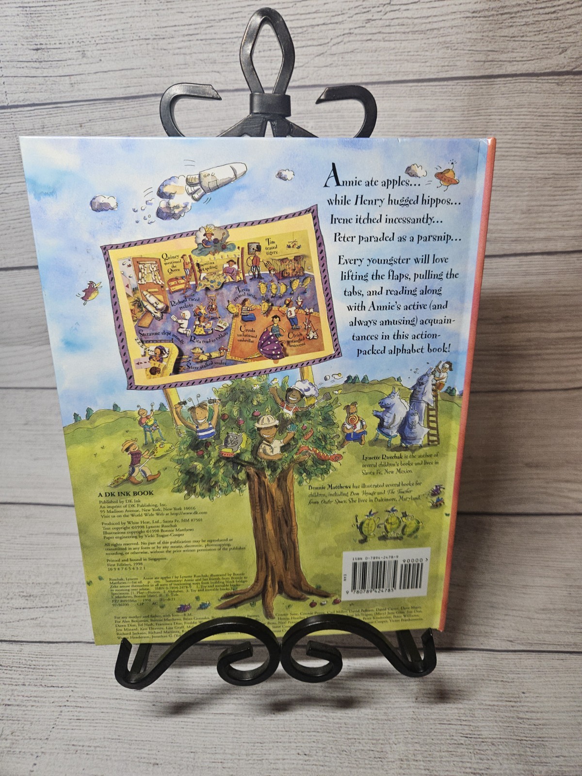 Annie Ate Apples Interactive Pop-Up Book – Hardcover, 1998, White Heat Ltd – VTG