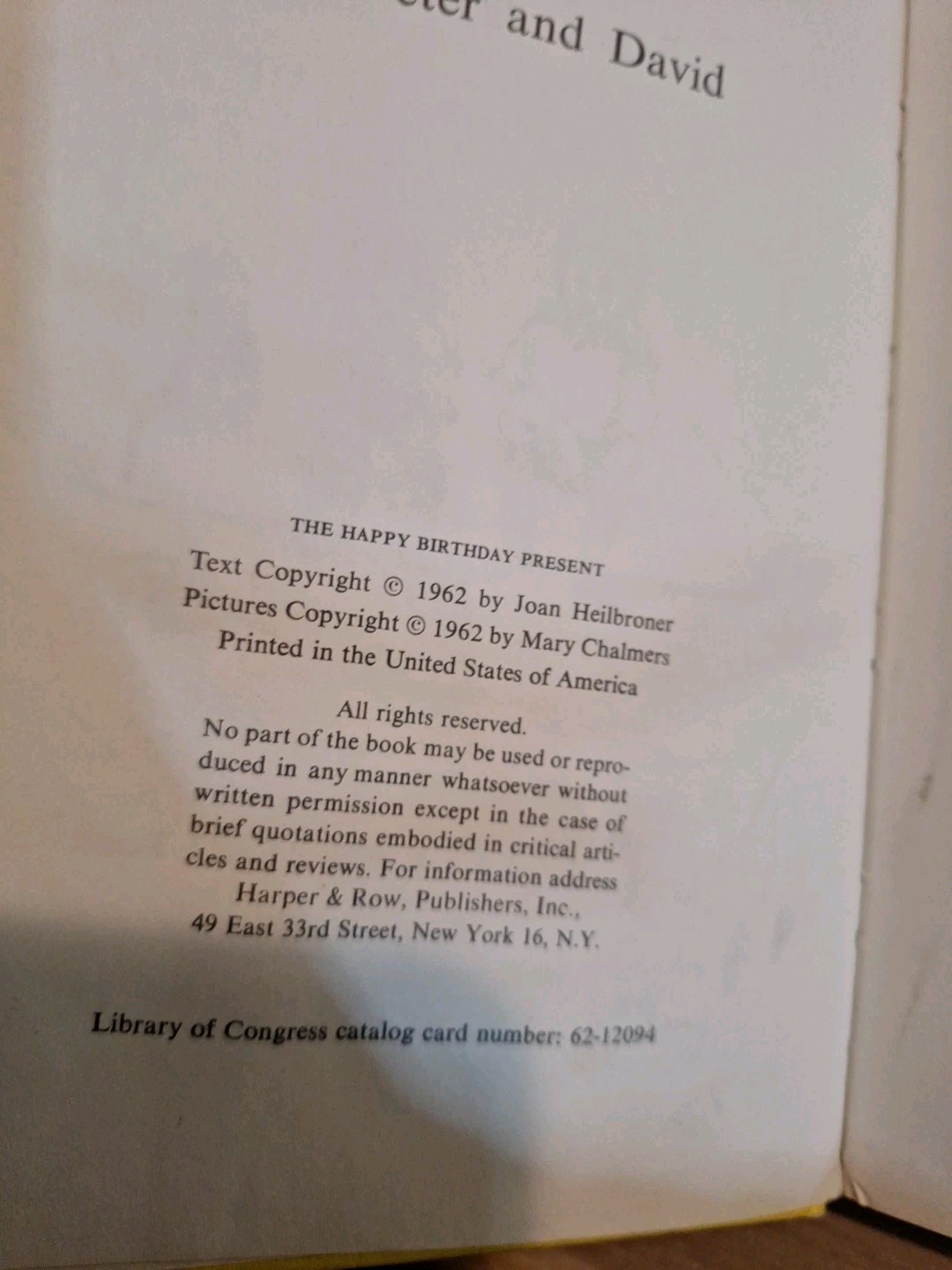 The Happy Birthday Present Hardcover Joan Heilbroner Vintage Childrens Book