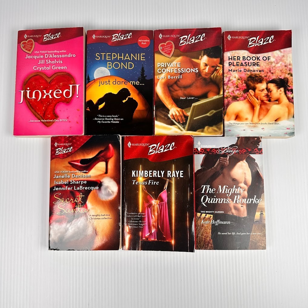 7x Vintage Harlequin BLAZE Romance Books/Novels – Multiple Titles & Authors